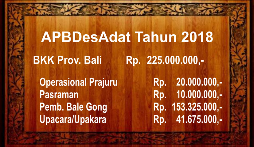 APBDesAdat Tahun 2018